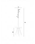 COAT RACK TABLE TREE WHITE