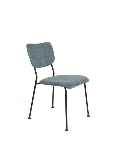 SILLA BENSON GRIS/AZUL