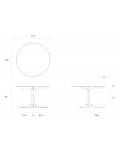 Mesa Comedor Corto redonda