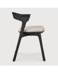 Silla Bok de Jardín Teca negra con cojín