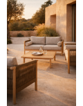 Set Sofá y Mesa de centro de Jardín Oasis