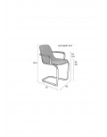 SILLA CON BRAZOS THIRSTY GRIS CENIZA